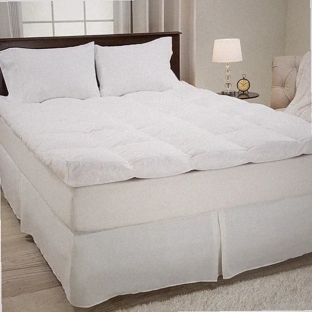 Bluestone Down & Duck Feather 4" Gusset Topper - Queen Queen, White