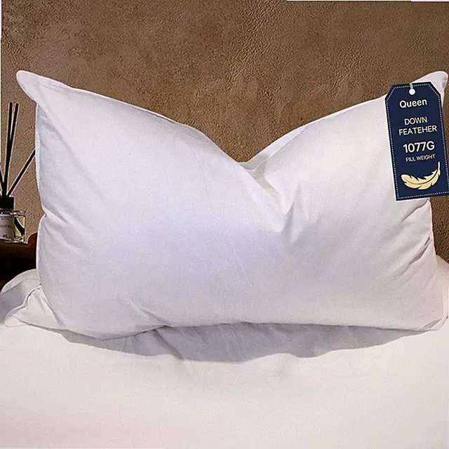 Goose Down Feather Pillows Queen Size - Hotel Collect Bed Pillows