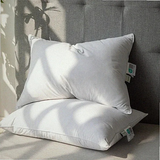 Goose Feathers Down Pillows Queen Size Set of 2, Hotel Collection Fluffy Bed...