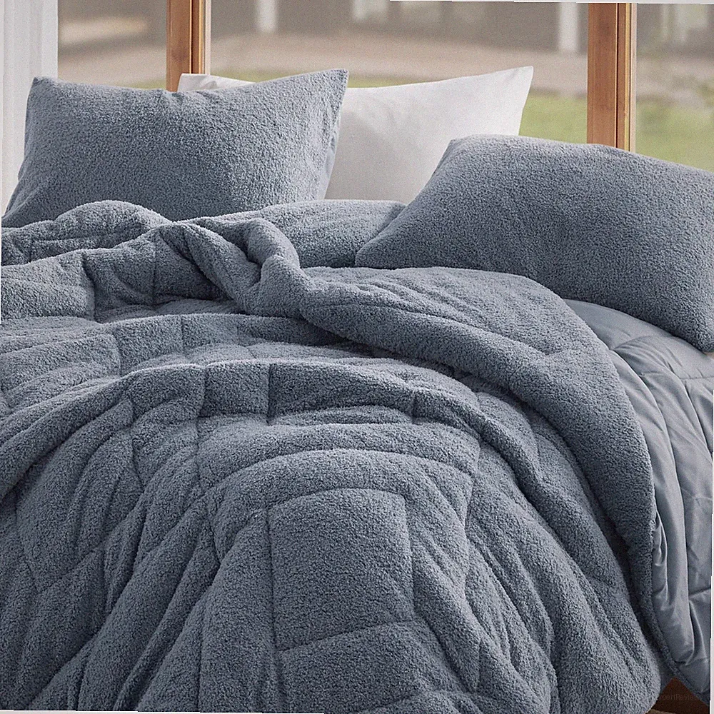 King Comforter Set Reversible Feather-Soft Plush Comforters for King Size Bed...