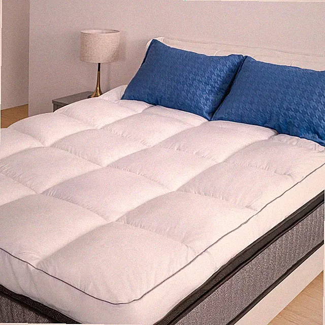 Mattress Topper King Size Cooling Plush Pillow Mattress Pad Feather Bed Topper
