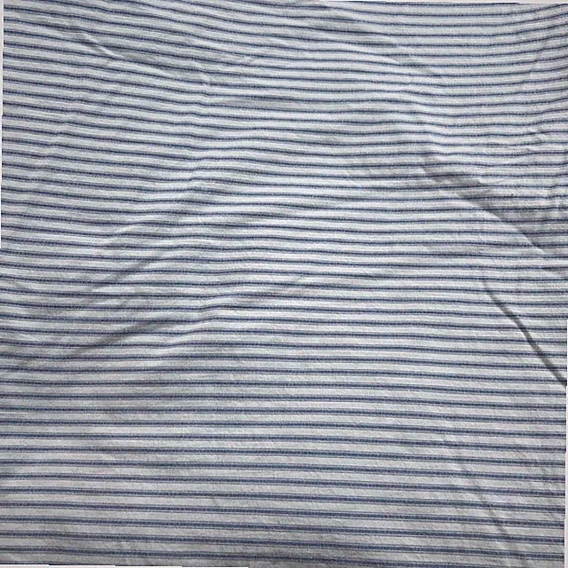 Vintage Feather Bed Cover Blue Ticking Stripe King Size 78x80 Made in USA Cotton